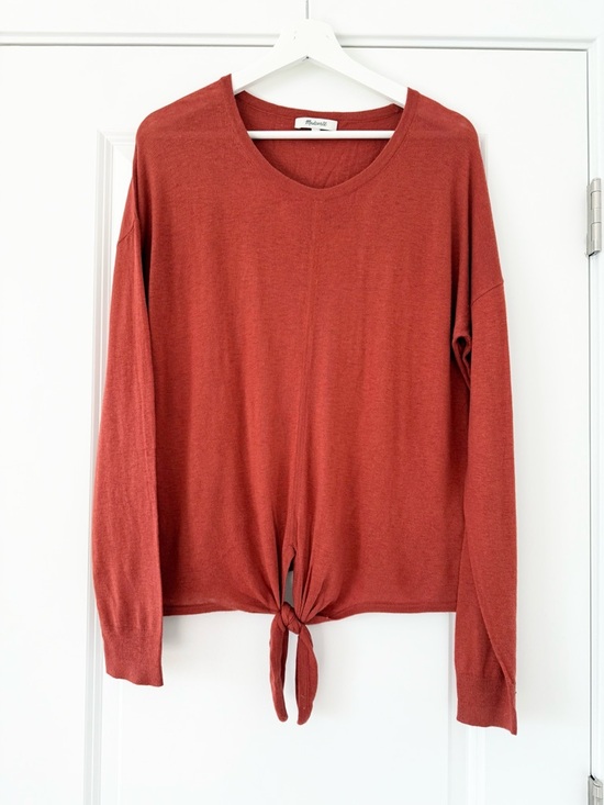 Madewell Sweaters - MOVING SALE | New Women’s Madewell Modern Tie-Front Sweater in Rust, Size XL